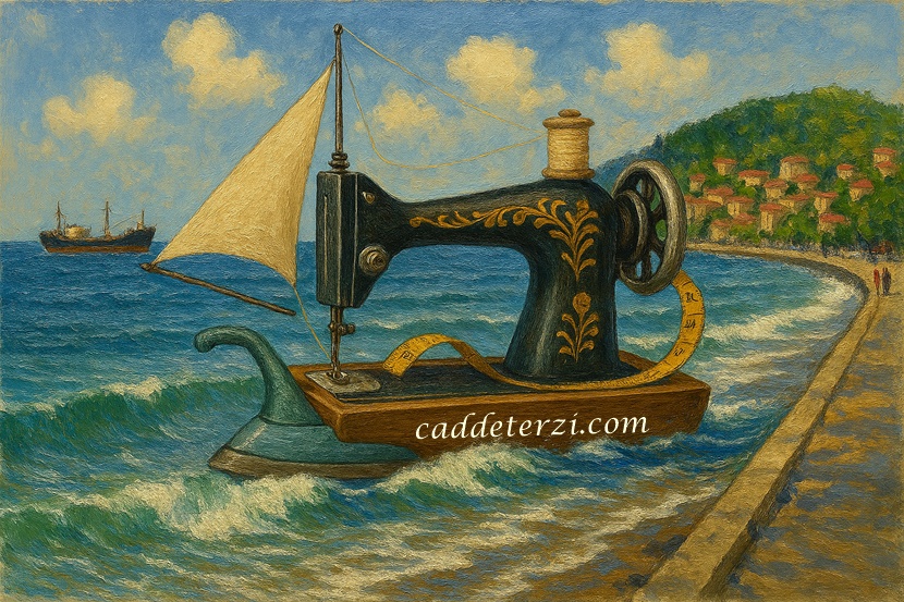 denizde yüzen dikiş makinesi görseli,kdz ereğli terzi,cadde terzi